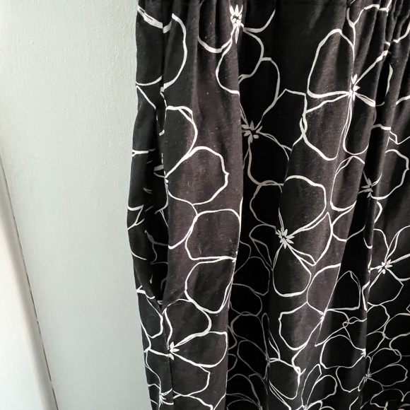 Joe Fresh Linen Blend Dress, Black with White Floral Print, 2X - Picture 7 of 10